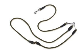 Firedog lovecké vodítko 8 mm x 265 cm s karabinou, khaki Délka: 230 cm - S/M