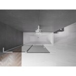 MEXEN/S - Velar L dvoukřídlá posuvná vanová zástěna 120 x 150, grafit, bílá 896-120-003-41-20