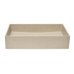 Umyvadlo na desku SAT Cemento 64x37 cm písková mat bez otvoru pro baterii, bez přepadu CEM6437P CEM6437P