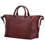 Módní dámská koženková kabelka do ruky Marilla, vínová