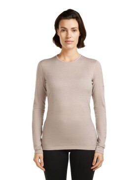 Dámské merino triko s dlouhým rukávem ICEBREAKER Wmns 200 Oasis LS Crewe, Pink Quartz velikost: XL