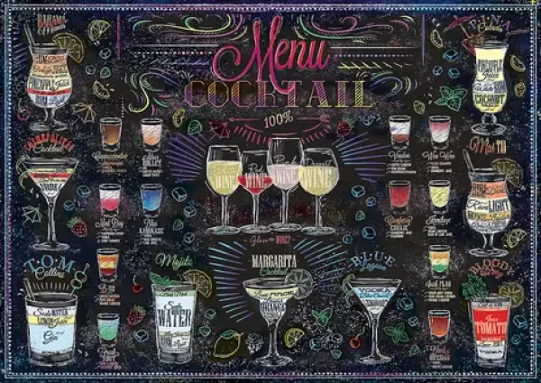 Trefl - Puzzle - Koktejlové menu