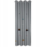 Šedý dětský závěs na kruhy s výšivkou autíček Šířka: 140 cm | Délka: 250 cm