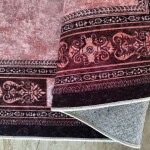 DumDekorace Vintage vínový koberec s jemným vzorem Šířka: 120 cm | Délka: 180 cm