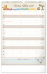 Nástěnný kalendář 2026 NOTIQUE - Rodinný plánovací Harry Potter, 33 x 46 cm