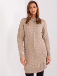 Dámský oversize pletený svetr SW-8013.14P tm. béžový - Badu one size