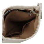 Trendy dámská koženková crossbody kabelka Lima, světle béžová