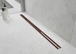 MEXEN - Flat 360 Slim podlahový žlab 70 cm otočný růžové zlato 1641070