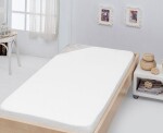 DekorTextil Jersey napínací prostěradlo bílé ROZMĚR: (š/d/v) 80 x 200 x 20 cm