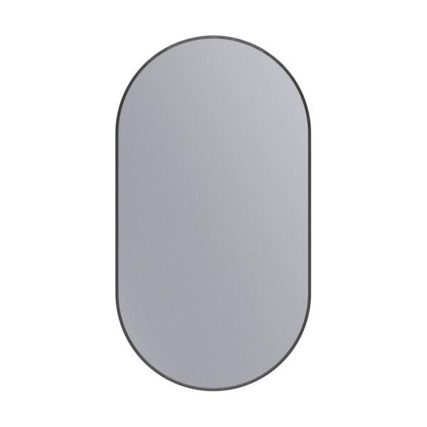 Erga Oval, oválné zrcadlo 55x100cm, černý rám, ERG-V01-OVAL-5510-BK