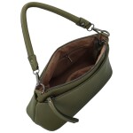 Stylová dámská koženková kabelka na rameno Trixi, tmavě zelená