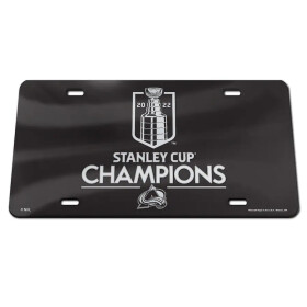 Fanatics Cedule Colorado Avalanche 2022 Stanley Cup Champions Acrylic Laser-Cut Trophy License Plate