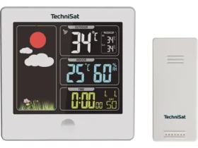 TechniSat iMETEO X2 bílá / Meteostanice / LCD barevný displej / teplota vlhkost / 4x AA (MET01H)