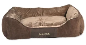 Scruffs Chester Box Bed čokoládová XL / Pelech pro psy / 90x70 cm / žinylka / s bočnicemi (974-01173)