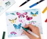 Akvarel Home Set Tombow – akvarelové fixy a papír v sadě akvarelové fixy, akvarelový papír, sada pro začátečníky, Tombow, watercolor set, lettering