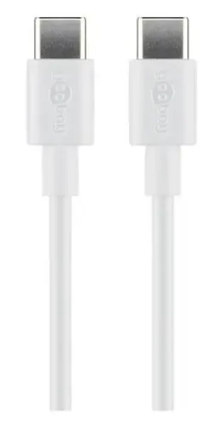 Goobay USB-C bílá / Nabíjecí a datový kabel / 2 m (51244)
