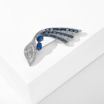 Luxusní brož s krystaly Zoe, Modrá