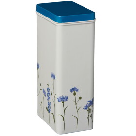 Ib Laursen Plechová dóza s víkem Cornflowers Tall, modrá barva, kov
