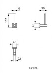 IDEAL STANDARD - IOM Square Držák rezervního toaletního papíru, chrom E2199AA