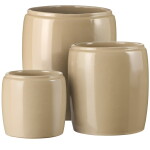 Ib Laursen Keramický obal na květiny Saigon Grey L, béžová barva, keramika