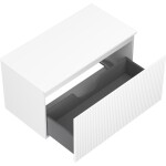 MEXEN/S - Rivel koupelnová skříňka pod umyvadlo 90 cm s deskou, 1 šuplík, reliéf , bílá mat 91A20-09047-1-BFC01