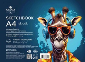 Skicák Koh‑i‑Noor A4 20 listů 180 g/m²