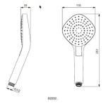 IDEAL STANDARD - Idealrain Evo Jet Sprchová hlavice Diamond 12 cm, 3 proudy, chrom B2232AA