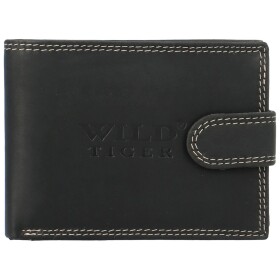Pánská kožená peněženka na šířku Wild Zaran, černá