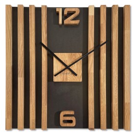 DumDekorace Dřevěné lamelové nástěnné hodiny 60cm