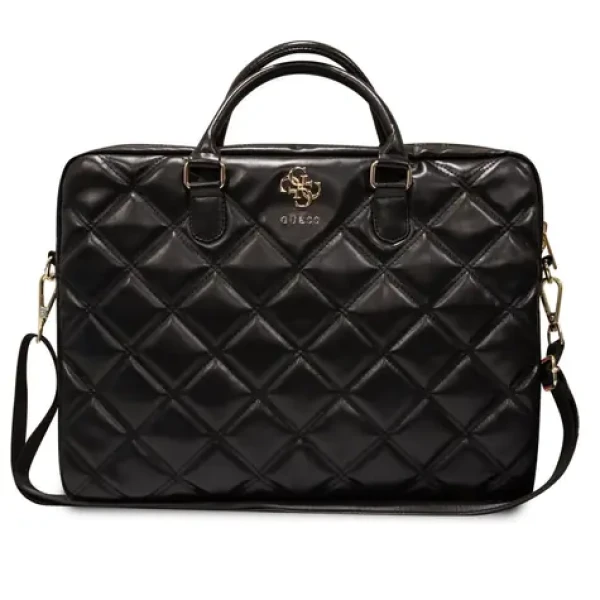 Guess PU Quilted 4G Metal Logo Computer Bag 15/16" černá (57983117870)