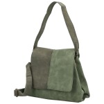 Trendy dámská koženková kabelka na rameno Lydia, tmavě zelená