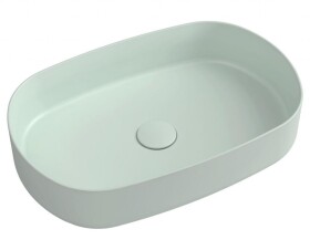 ISVEA - INFINITY OVAL keramické umyvadlo na desku, 55x36cm, zelená mint 10NF65055-2T