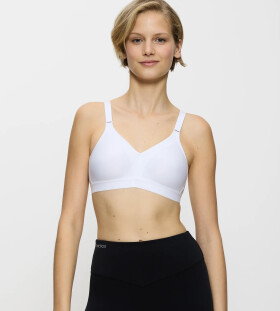 TRIACTION – Sportovní podprsenka bez kostic pro jógu a pilates Triumph WHITE 85D