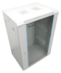 XtendLan 15U/600x450 šedá / Nástěnný rozvaděč / 19" / skleněné dveře / rozložený (WS-15U-64-GREY-U-P)