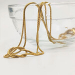 Náhrdelník z chirurgické oceli s propleteným uzlem Inés Gold, Zlatá 38 cm + 5 cm (prodloužení)