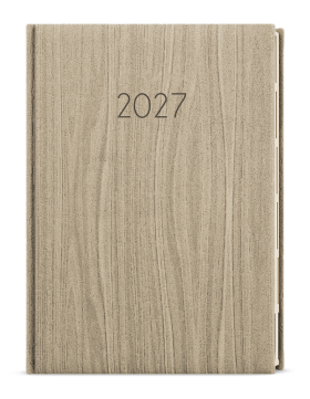 Týdenní diář 2027 Baloušek Oskar Wood A5 světle hnědá