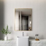 Erga Rectangle, obdélníkové zrcadlo 60x80 cm, zlatý rám, ERG-V01-RECTAGLE-6080-GD