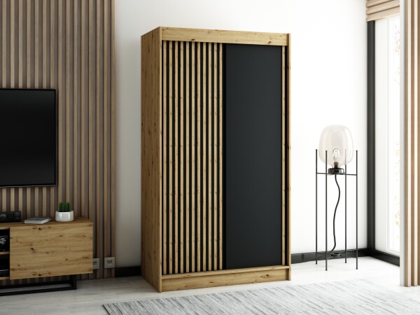 Šatní skříň Abi Lamelo Barva korpusu: Dub artisan, Rozměry: 120 cm