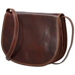 Prostorná dámská kožená crossbody taška Melinda, hnědá