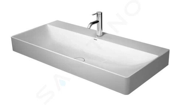 DURAVIT - DuraSquare Umyvadlo 1000x470 mm, bez přepadu, s otvorem pro baterii, DuraCeram, bílá 2353100041