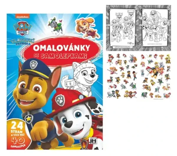 JIRI MODELS Omalovánky se samolepkami Tlapková patrola