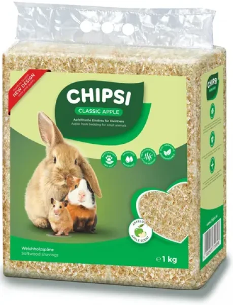 CATS BEST Podestýlka Chipsi Green Apple / pro hlodavce / dřevěné hobliny / 15 l (205-632)