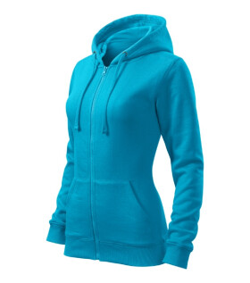 Trendy Zipper mikina dámská tyrkysová M