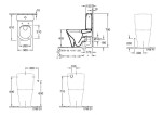VILLEROY & BOCH - O.novo WC kombi mísa, zadní odpad, Rimless, DirectFlush, alpská bílá 4625R001