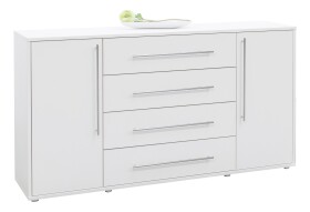 Nábytek Mikulík Komoda ELITE L - hl. 43 cm - bílý lesk, antracit, aj. ROZMĚR: (š/v/h) 150 x 86 x 43 cm