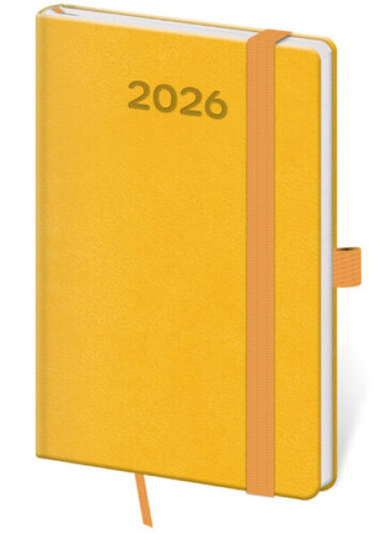 Diář 2026 týdenní kapesní Print Pop - žlutá