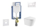 GEBERIT - Kombifix Set předstěnové instalace, klozetu Nefia a sedátka softclose, tlačítko Sigma20, bílá/chrom SANI15CA3148