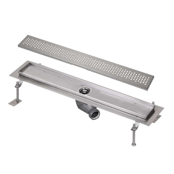 SANELA - Nerezové žlaby Sprchový žlab do prostoru, délka 85 cm, matná nerez SLKN 17BX