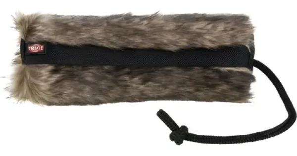 TRIXIE Aportovací hračka pro psy imitace srsti králíka černá / Plyš/polyester / 6x20 cm (TX-32195)