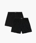 Boxerky Atlantic 2MBX-058 A'2 S-2XL černo-černá S